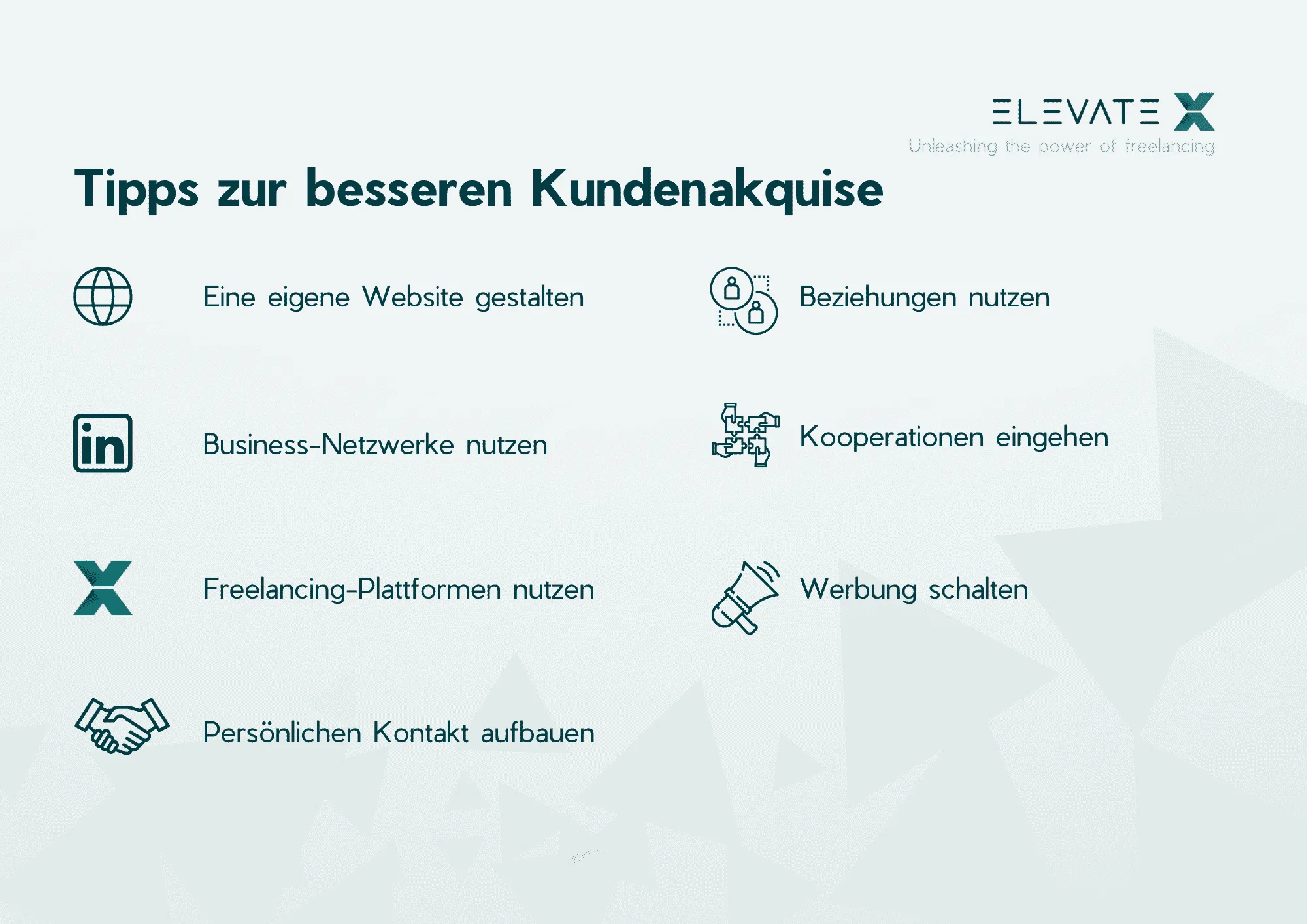 Illustration zum Thema 7 Tipps zur besseren Kundenakquise für Freelancer.