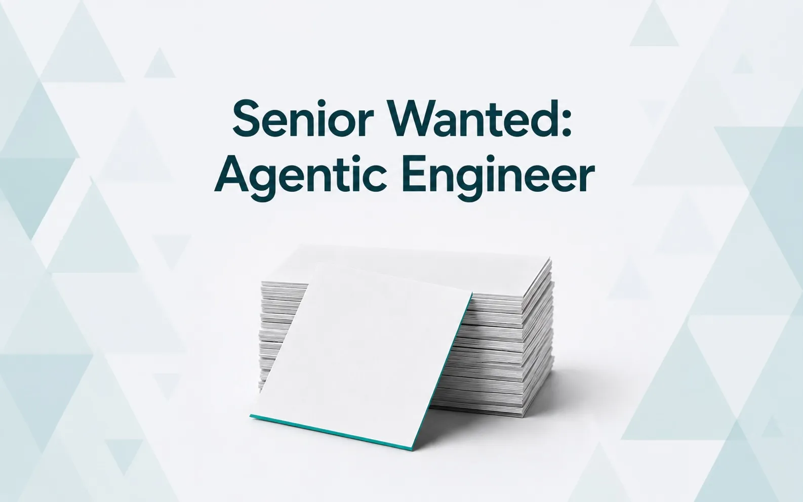 Editorial header for the article on the agentic-engineering hiring filter problem, in ElevateX brand colors with a visualization of two groups separated by their learning pace.