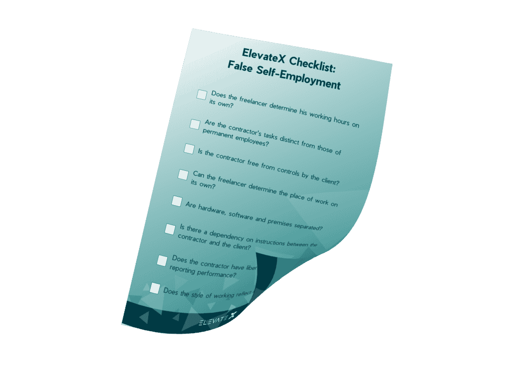 False Self-Employment Checklist ENG Cover
