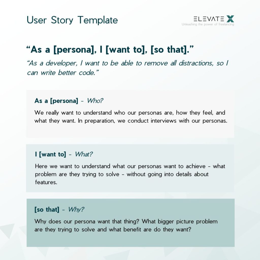 User Story Template ENG